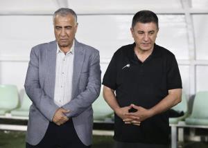 تمرین تیم ملی فوتبال با حضور مدیران سازمان لیگ